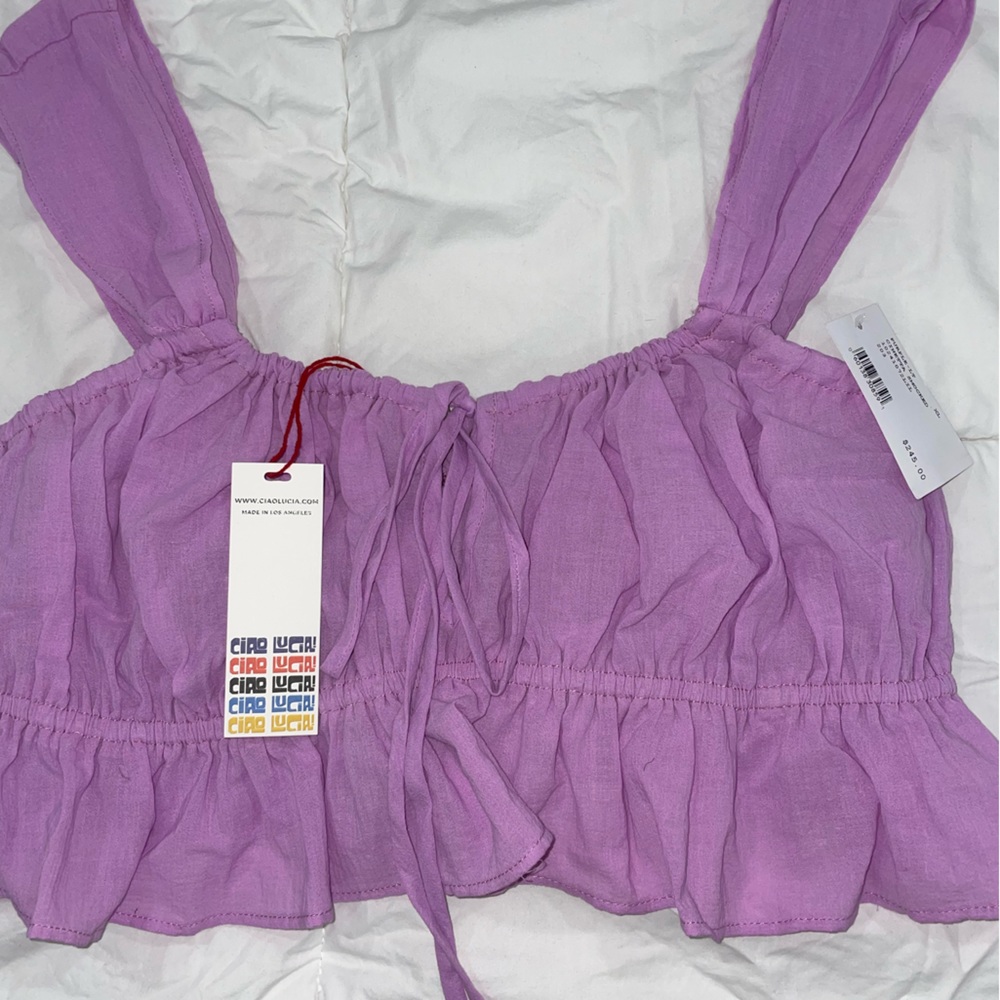 Beautiful purple cotton crop top